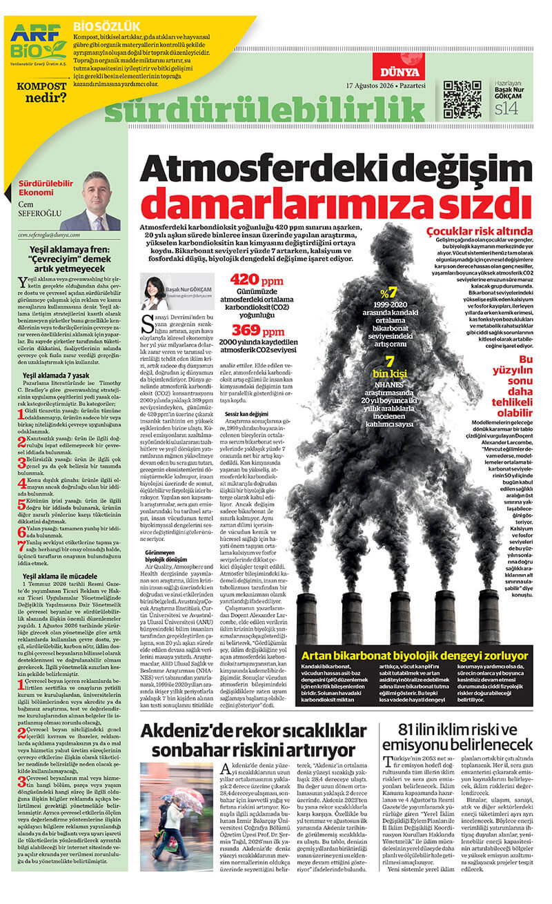 Arf Bio hakkında basında çıkan gazete haber sayfası