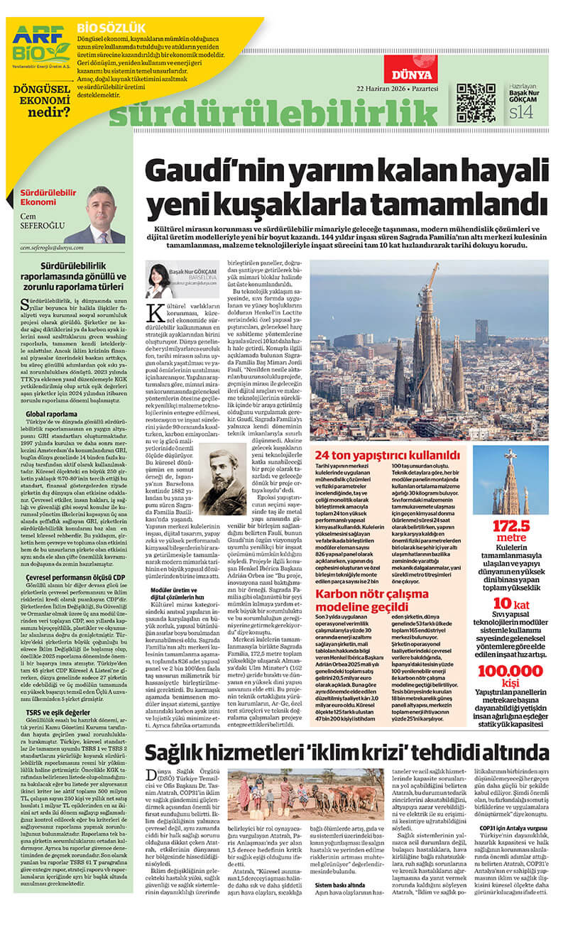 Arf Bio hakkında basında çıkan gazete haber sayfası